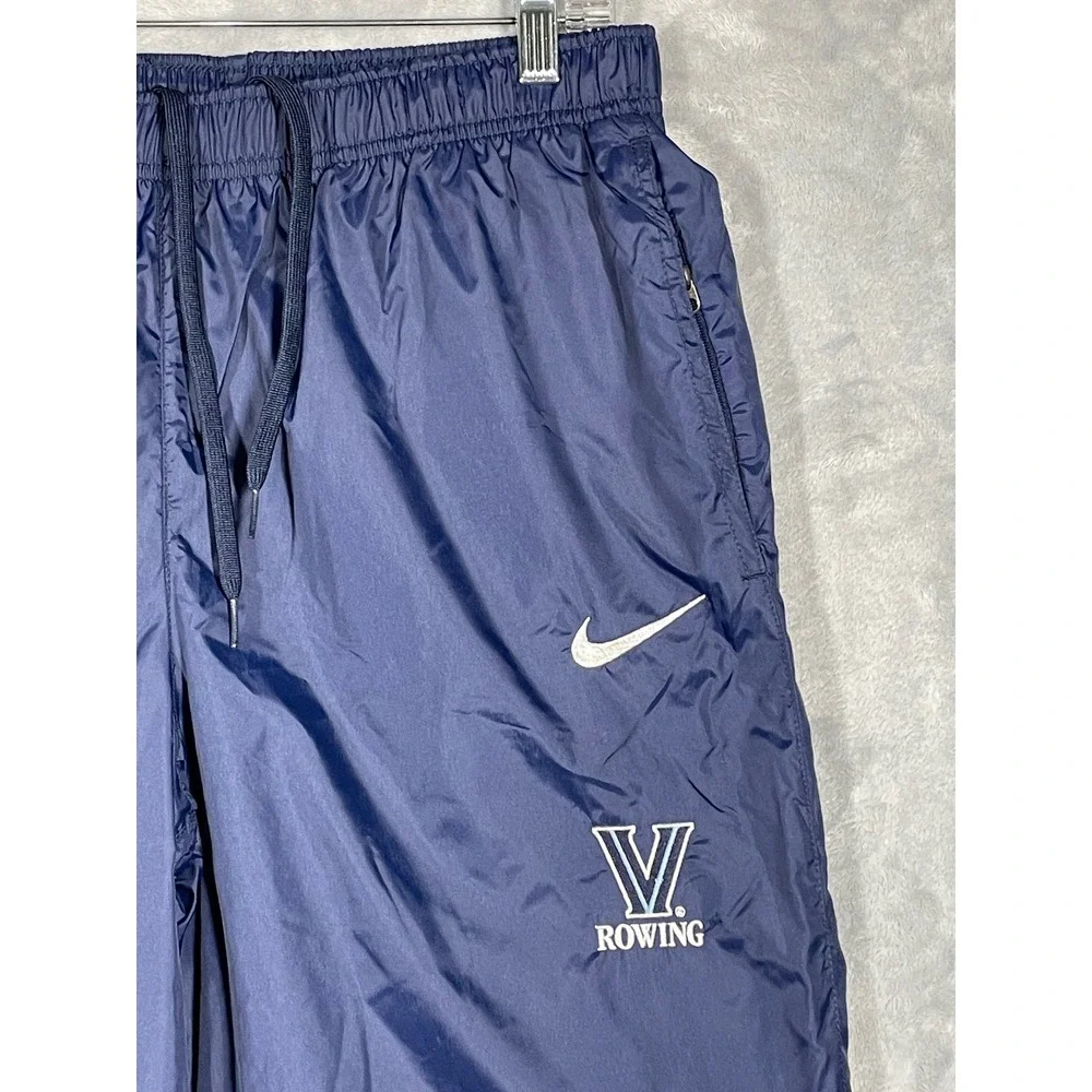 Nike Villanova Rowing Mens Medium Navy Blue Windbreaker Track Pants Vintage
